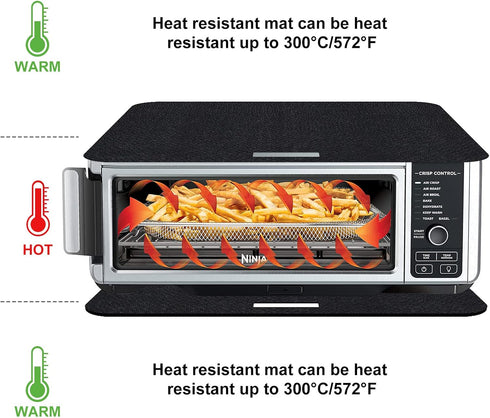 Heat Resistant Mat for Air Fryer, 2 Pcs 15 * 18 in Sliding Caddy Countertop Protector Mat for Most XL Air Fryers