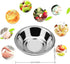 Stainless Steel Mixing Bowl, Flat Bottom Wide Flat for Larger Capacity, Home, Refrigerator, and Kitchen Food Storage Organizers Ecofriendly, Reusable, Heavy Duty 8.7" Set of 3 by TOKIMMASH