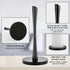 JOGREFUL Paper Towel Holder Stand for Kitchen, One-Handed Tear, Non-Slip Weighted Base, Black