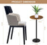 OYEAL Drink Side Table Small Round Cocktail Table for Patio Outdoor Pedestal Side Table Coffee Table with Black Marble