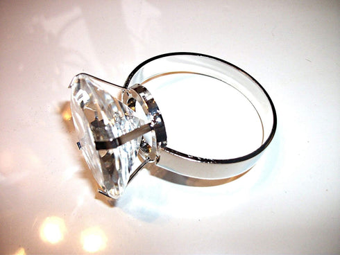 Acrylic Diamond Ring Bridal Napkin Ring Set, Set of Six