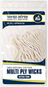 Ner Mitzvah Natural Smokeless Cotton Wicks – Replacement Wicks for Oil Cup Candle – 50 Count (Approx.) 39 Ply Thin