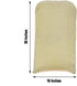 1 Set Efavormart Champagne Spandex Stretch Folding Chair Covers for Party Dining Chairs W/Metallic Glittering Back