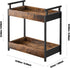 Countertop 2 Counter KLM Coffee Station Organizer, Tier Wooden Shelf for Coffee Bar Accessories, Condiment Storage