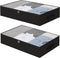 Fixwal Black Underbed Storage Bags with Clear Window, 2 Pack for Clothing and Bedding