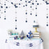52Ft Navy Blue White Silver Paper Garland, Gender Reveal Hanging Decoration Streamer Banner for Graduation, Wedding,