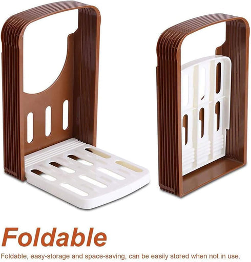 Kitchen Toast Slicer, Folding Bread Cutter Sandwich Maker with 4 Thickness for Homemade Bread