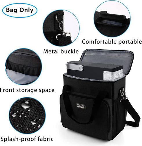 BAGLHER Coffee Maker Storage Bag, Waterproof Travel Organizer Case for Kering Coffee Machines, Black