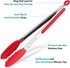 Kitchen Tongs Set of 3 with Silicone Tips, Non-Stick Heat Resistant Tongs for Grilling, Cooking, BBQ, and Salad Serving