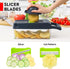 Vegetable Chopper - Pro Onion Chopper, 14 in 1 Multifunctional Food Chopper with 8 Blades and Container (Grey)