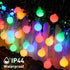 JMEXSUSS Globe String Lights Indoor, Color Changing Christmas Lights Plug in, Warm White & Multicolor String Light