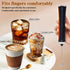 Rechargeable Milk Frother Handheld for Coffee, 3 Speeds Frother Wand with Stand, Drink Mixer Electric Handheld, Black