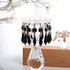 20pcs Black Crystals Prisms Glass Tip Beads Replacement Chandelier Icicle Drop Pendants Octagon Crystal Beads Gold Pins