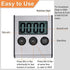 2 Pack Kitchen Timer, Digital Kitchen Timer Magnetic Countdown Timer with Loud Alarm Stainless Steel Kitchen Timer for Cooking, Baking, Sports Games by Kyzistn