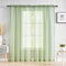 MYSTIC-HOME Sage Green Sheer Curtains, 84 Inches Long, 2 Panels, 52"x84", Semi Crinkle Voile Drapes for Living Room,