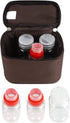 Portable Travel Spice Containers, Multi Spice Jars Storage with Lids for Camping, BBQ, Backpacking with 6 Seasoning