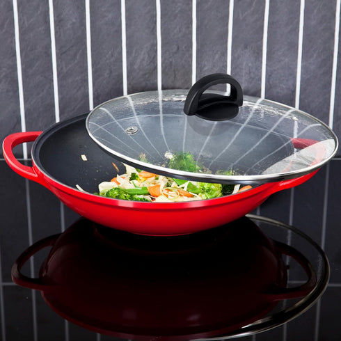 Tempered Glass Pan Lid, 8" Pot Cover with Heat Resistant Handle for Frying Pan, Skillet, Cast Iron, Wok