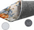 Blue Pumpkins Fall Kitchen Rugs and Mats Set, Thanksgiving Non-Slip Bathroom Rug with Eucalyptus Leaves Botanical