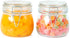 Glass Jar with Airtight Lid, 16 Oz Set of 2, Wide Mouth Leakproof Food Storage Containers for Coffee, Sugar