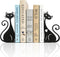 Atomic Cat Metal Bookends Set of 2 Cute Book Ends for Shelves