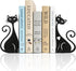 Atomic Cat Metal Bookends Set of 2 Cute Book Ends for Shelves
