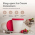 Starpack 'Freeze the Day' Ice Cream Storage Container, 2 Pcs, 1 Quart for Homemade Dessert