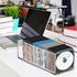 Frcctre 2 Pack Clear Acrylic DVD/CD Storage Box, Stackable Holder Case with Handles for DVDs, CDs, Video Games