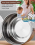 4 (1.8L Silver-4) Coffee Canister Pcs Stainless Steel Food Container with Clear Lids Airtight Container Stackable
