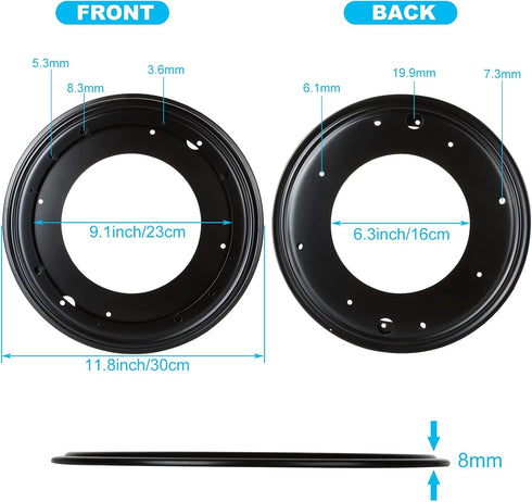 4Pack 12inch 5/16 1000lbs Lazy Susan Hardware, Thick Turntable Bearings, Rotating Bearing Plate Heavy Duty for Rotating