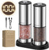 Electric Salt and Pepper Grinder Set, Type-C Rechargeable with LED Battery Level