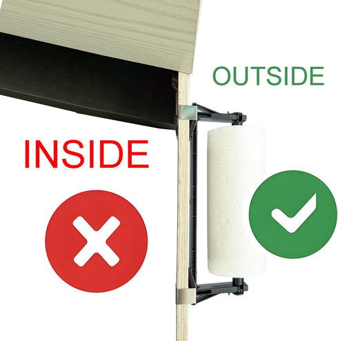 YYST 1) Over Cabinet Door Paper Towel Holder Bar Dispenser for for Kitchen, Pantry, Mudroom, Fits Both Standard & Jumbo