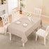55"x55") BALCONY & FALCON Square Tablecloth - Small Waterproof Table Cloth, Wrinkle Resistant Table Cover Linen Fabric