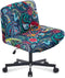 Levoberg Armless Criss Cross Office Desk Chair Cover Slipcovers Printed Vanity Desk Chair