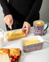 Countertop, Butter Dish with Lid for Hasense Large Ceramic Bohemian Butter Container Keeper Holder with Cover and Knife