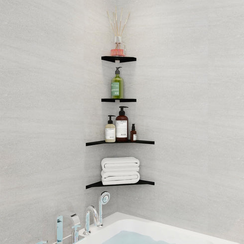 YUjieSTC 3.0mm Rooms(6 Corner Shelf, Aluminum Alloy Corner Shelf Wall Mounted, for Bathrooms,Offices
