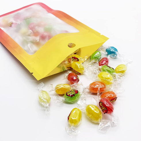 100 Pcs Resealable Mylar Ziplock Food Storage Bags, Gradient Color Smell Proof Bag with Clear Window for Coffee Beans,