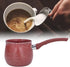 Portable Milk Pan, Aluminum Alloy Small Saucepan with Long Handle, Non Stick Coating, Mini Milk Boiling Pot (Red)