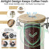 Set,Airtight Coffee,Beans,Tea,Flour,Cereal,22OZ,Cream Veken Coffee Sugar Canister with Window, Coffee Lover Gift
