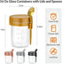 DRKIO 4 Pack Overnight Oats Containers, 16 Oz Glass Mason Jars with Lids and Spoons for Meal Prep