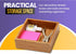YBM HOME Bamboo Drawer Organizer Storage Box, 2 Pack for Kitchen, Junk Drawer, Office, Bedroom, Craft, 3x9x2 inch