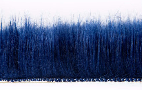 Ashler Fluffy Shaggy Area Rug, Ultra Soft 2 x 3 Feet Sheepskin Fur Rug, Navy Blue, Machine Washable for Bedroom, Living