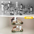 Asayuee 2-Tier Counter Countertop 2 Corner Bathroom Organizer with Top Toothbrush Holders,Large Makeup Organizer