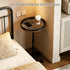 LAIDUOLEOE Small Round Side Table for Small Spaces, Pedestal Drink Table with Non-Slip Feet, Martini Table No-Tool