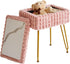 WBD004P IBUYKE Rectangle Vanity Chair with Storage Space, Footrest Footstool Ottoman, Vanity Stool, Dressing Table