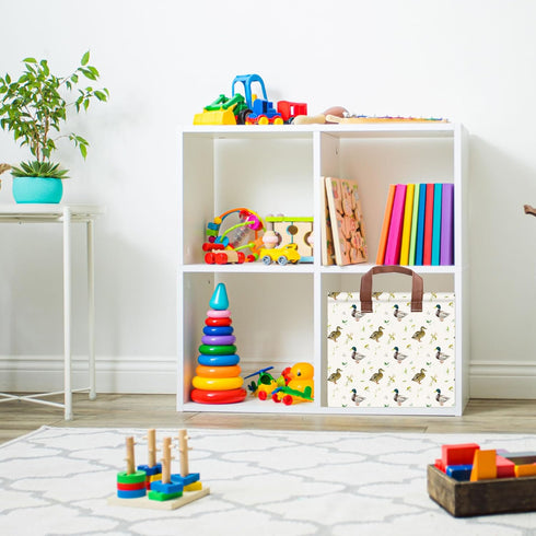 AmazerPad Closets,Bedrooms,Gifts Cute Mallard Duck Storage Basket Waterproof Canvas Toy Storage Bin Mallard Duck Room