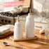 Set 10 OZ 16 OZ Pack 2 Ceramic Olive Oil Vinegar Dispenser Bottle with Bamboo Tray, and Porcelain Oil Container
