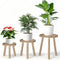 YUZUKYAUY 3 Pack Plant Stand Indoor Outdoor Mid-Century Modern Plant Stool Wooden Plant