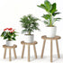 YUZUKYAUY 3 Pack Plant Stand Indoor Outdoor Mid-Century Modern Plant Stool Wooden Plant