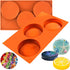 FUNSHOWCASE 2-Bundle Large Round Disc Candy Silicone Molds