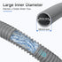 10 FT Dishwasher Drain Hose, Corrugated and Flexible Replacement with Clamps, Fits 11/16", 1", 1-1/8"